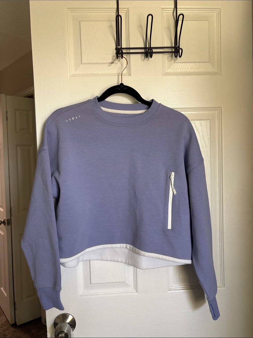 OAK Lavender Crewneck Sweatshirt with Subtle White Trim
